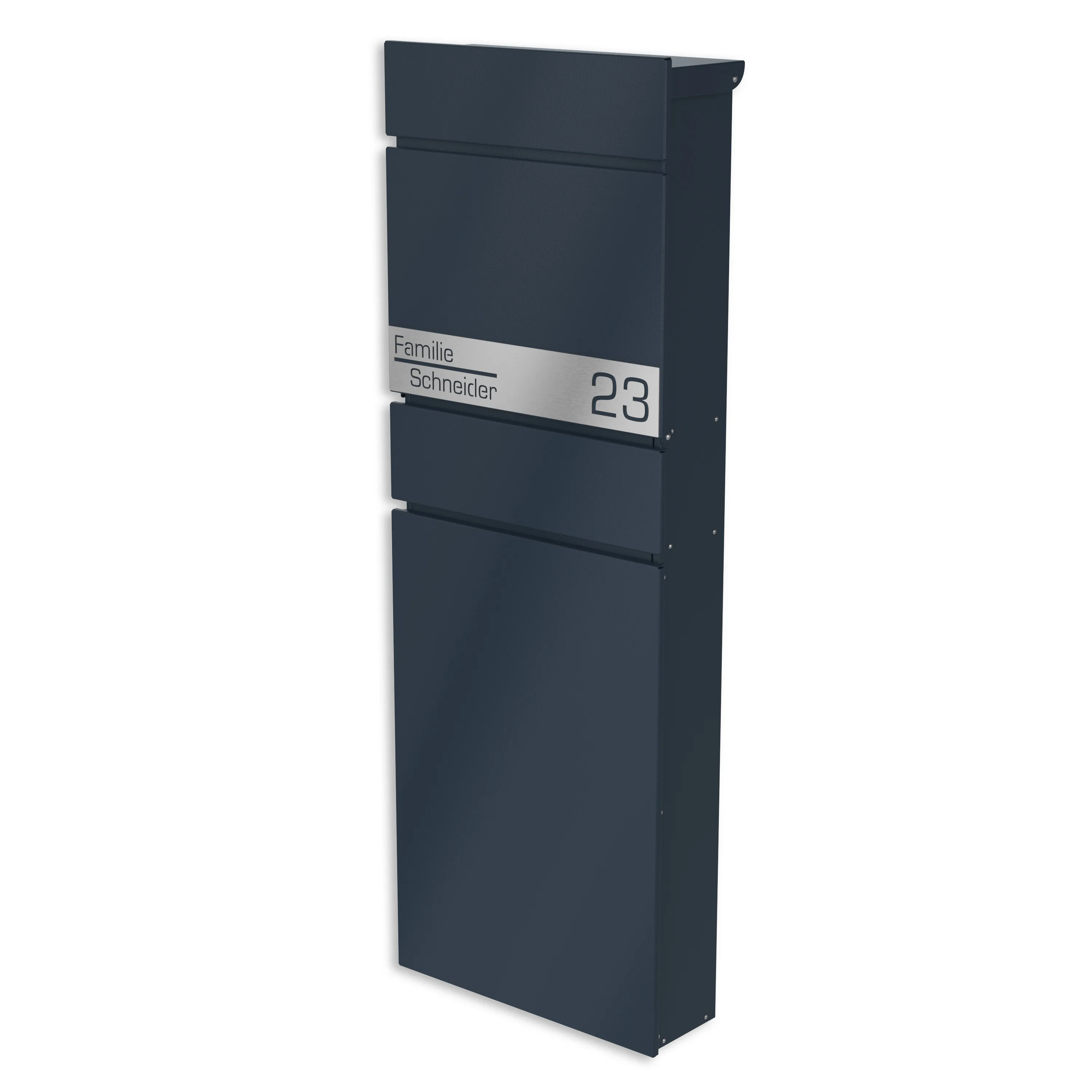 Personalisierbarer Standbriefkasten mit Zeitungsfach freistehend | Capella
