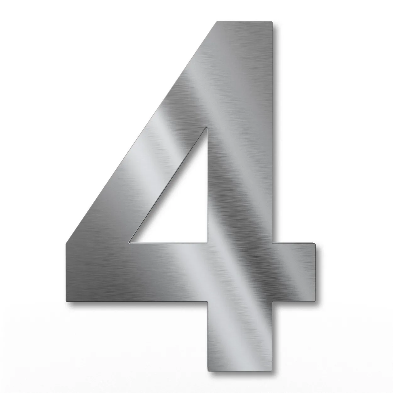UV-beständige 22 cm – Arial Edelstahl-Hausnummer 4, witterungsbeständig und pflegeleicht, modernes Design