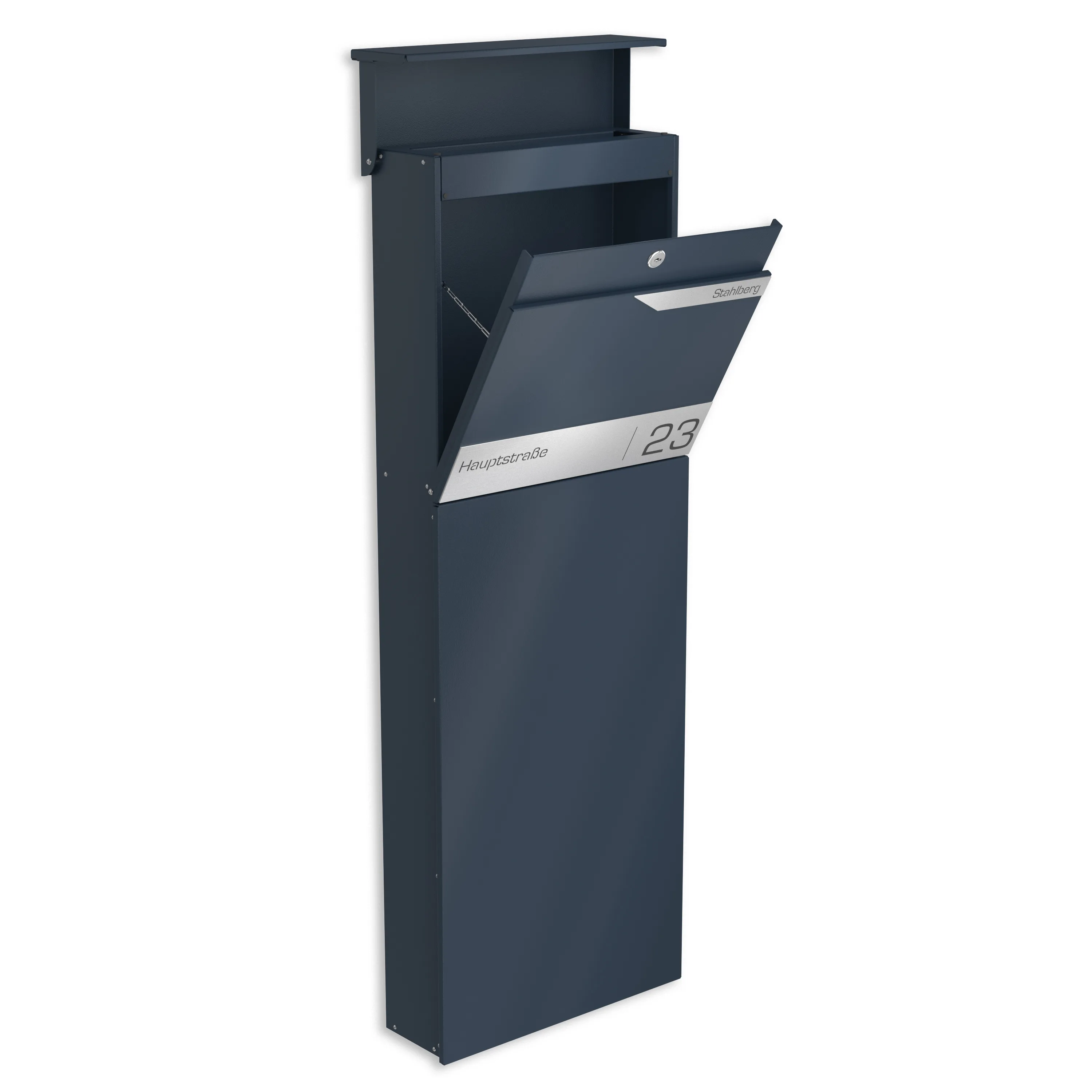 Standbriefkasten freistehend mit Edelstahl-Schild | Capella Standbriefkasten freistehend mit Edelstahl-Schild | Capella