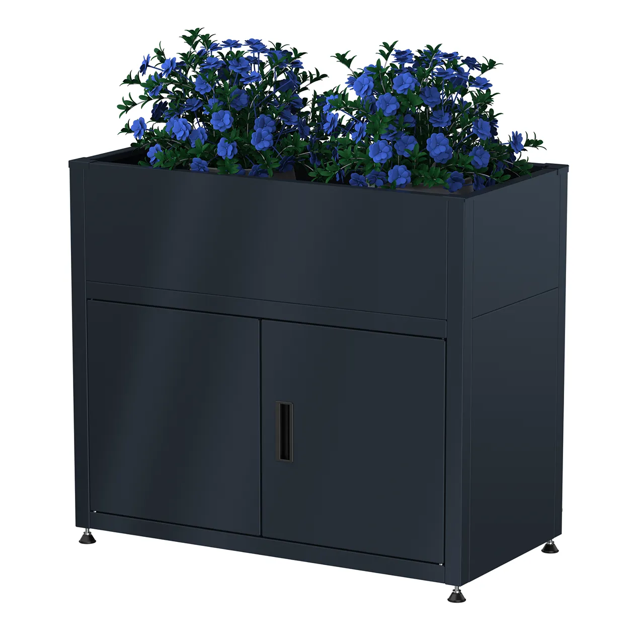 Pflanzenbeet Hochbeet 100x50x85 cm RAL 7016 für Gemüse Blumen - Outdoor Blumenkasten